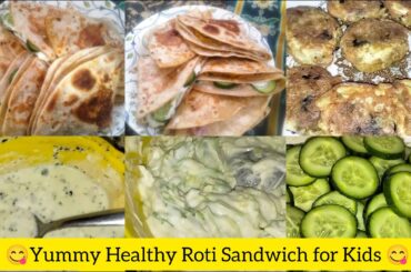 Roti wrap crispy chapati sandwich by haniya noor/healthy roti sandwich/ kids lunch idea 4 school
