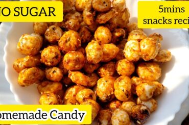 Homemade Healthy Candy| snacks recipe in 5 mins | Quick & Easy candy recipe | No sugar candy recipe