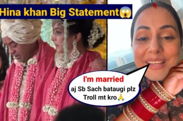 Hina Khan Secretly Married Aged Man| Hina Khan Reaction on her Wedding After Dating Rocky Jaswal