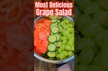 Ridiculously Easy Grape Salad Recipe #shorts