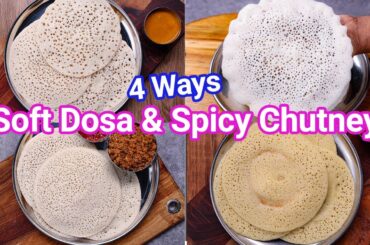 Instant & Healthy Soft Dosa & Spicy Chutney Recipes | Instant Breakfast