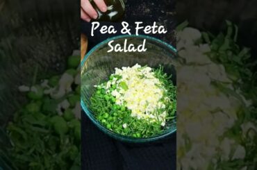 Healthy Pea, Feta and Mint Salad #healthyfood #salad #recipe
