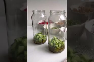 Healthy Salad In A Jar #mealprep #viral #shorts