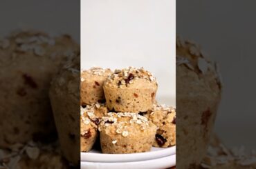 healthy banana oatmeal muffins made with just 3 ingredients! #shorts #healthy #recipe