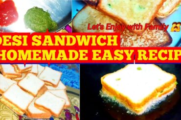 DESI Sandwich Homemade EASY Breakfast Recipes #sandwich #recipe #vlog #viral #easyrecipe #healthy
