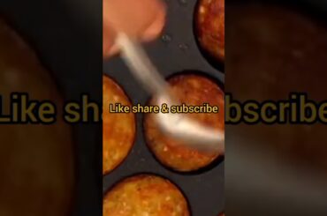 easy healthy snack recipe/ green chutney stuffed sabudana aloo appam/paniyaram recipe.