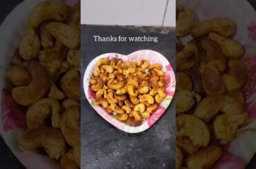 Roasted cashew nuts #healthy snack #cashew snack #instant snack recipe