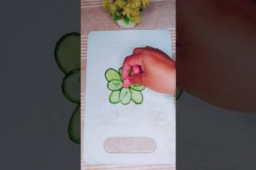 #cucumbercarving #saladcarving #art #vegetableart #drawing #cuttingfruit #cookwithsidra #diy #short