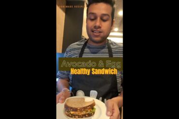 Healthy avocado and egg sandwich recipe #shorts #avocadotoast #healthyrecipes