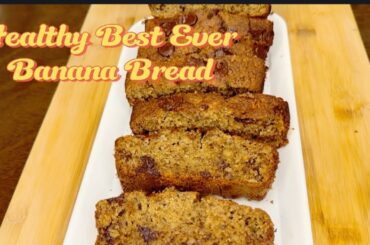 Healthy Banana Bread Recipe | Sugar Free Banana Bread | Oat Flour Banana Bread | Banana Walnut Bread