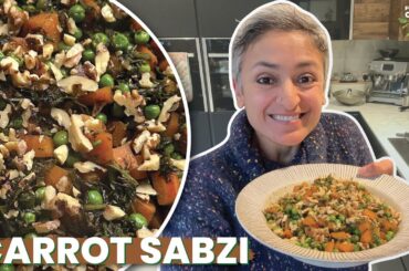 A new way to make CARROT SABZI! A MUST TRY vegan healthy veg recipe.