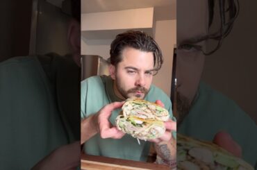 ASMR Greek Rotisserie Chicken Wraps #easyrecipe #healthyfood #healthyrecipes