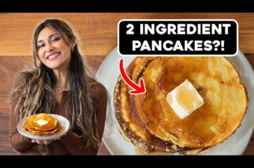 Pancakes with Just 2 Ingredients?! Keto, Low Carb and Low Calorie!
