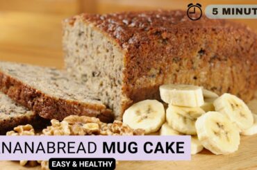 LOW CALORIE Recipe For Weight Loss! Bananabread Mug Cake! No Added Sugar!
