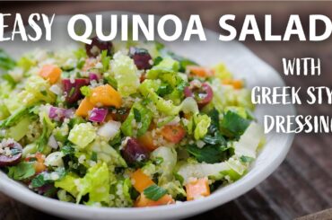 QUINOA SALAD Recipe with Greek Salad Dressing | Healthy Vegetarian and Vegan Recipes!