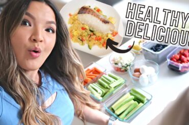 Healthy Meal Prep with Me! Dinner and snack ideas all under 1 hour