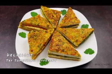 Bread Pakora NO FRY Cheese Sandwich Recipe, Healthy Bread Pakora by Chef Nomii, #viral #food #shorts