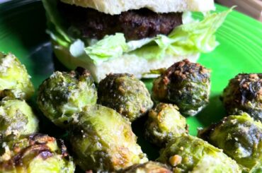 Healthy Recipes Collab / Turkey Burgers, Cucumber Salad, Parm Ranch Brussels, Stuffed Peppers
