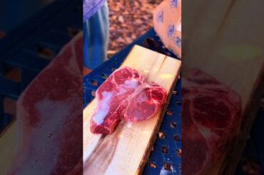 backyard to baste our steak. #steak #porterhous #meattok #steaktok #baste