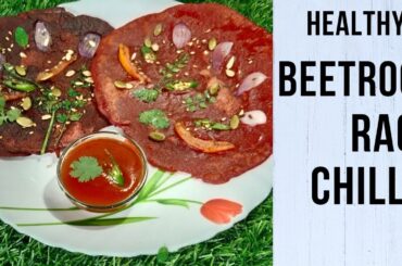 Easy, Tasty and Healthy breakfast recipe | Beetroot Ragi chilla recipe by Cook with Gurmeet