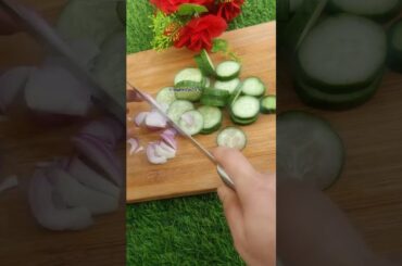 creamy yogurt cucumber salad  | healthy salad recipe | by my food gallery