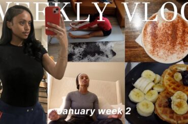 WELLNESS WEEKLY VLOG | giveaway winner!! full week of workouts, meditation, healthy recipes, & more