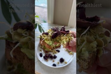 Sprouted lentils on avocado toast | healthy breakfast episode 3