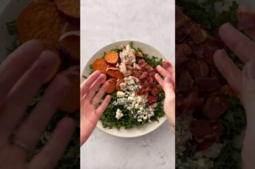 Kale and Sweet Potato Cobb Salad #easyrecipes #recipe #easyrecipe