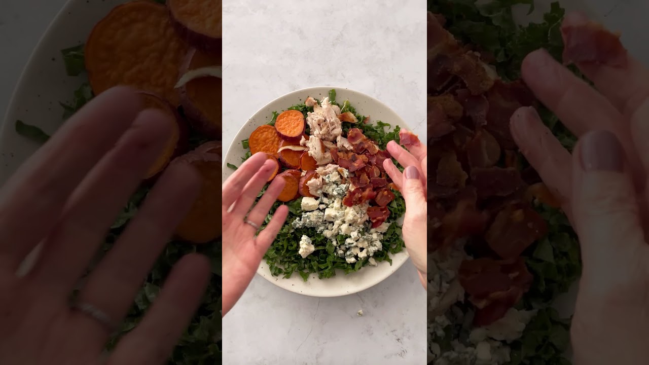 Kale and Sweet Potato Cobb Salad #easyrecipes #recipe #easyrecipe Kale and Sweet Potato Cobb Salad #easyrecipes #recipe #easyrecipe