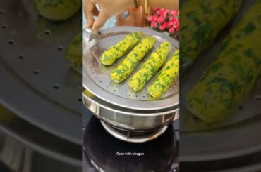 Gujarati Methi Bhaji Muthiya /Healthy Breakfast Recipe#recipe#food#short video#trending#new#cooking