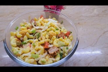 Macaroni Chicken Chunks Salad| Healthy Salad Recipe | Weight Loss Pasta Salad By  Easy Food Taste