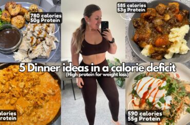 5 dinner ideas in a calorie deficit for weight loss | Low calorie + high protein