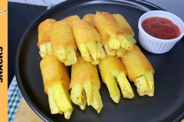 5 Minutes French Fries Snacks Recipe By Yummy and Sizzling | Bread Snacks | Potato Snacks