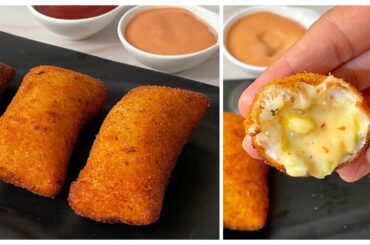 Crispy Creamy Cheesy Pockets | Crispy Cheesy Bread Pockets |Easy Snacks Recipe |Cheesy Bread Pockets