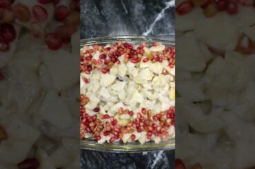 Super Delicious Creamy Fruit Salad with Macaroni | Quick & Easy Dessert #shorts #shortsrecipe