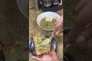 Healthy Bread Toast Recipe #breadtoastrecipe #guacamole recipe #healthysnacksrecipes
