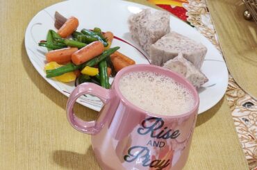 Simple healthy breakfast recipe | Yams,green beans, and carrot recipe | #yamrecipe