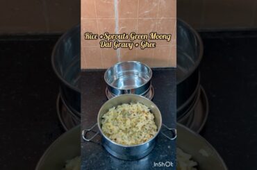 #shorts #ytshort Kids Simple Lunch Snackbox Recipe Idea  #lunchbox #snack/Green Moong dal Gravy/Rice