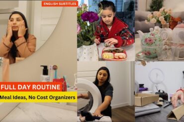 Day in a LIFE of an Indian Homemaker | NO COST ORGANIZERS | Healthy Meal Ideas for the entire Day