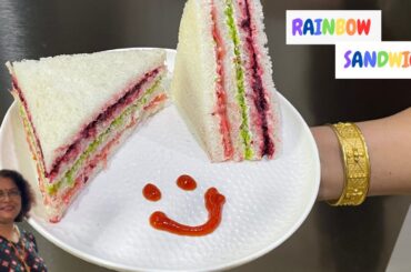 Rainbow Sandwich || Ribbon Sandwich || Healthy Sandwich