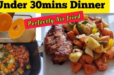 Healthy One Pot Air fryer Dinner Recipe For Two.Quick Air fried Meal Prep Recipes. Airfryer Ideas