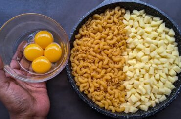 Just Add Eggs With Potatoes & Pasta Its So Delicious / Simple Breakfast Recipe/ Cheap & Tasty Snacks