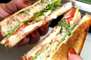 Veg Cheese Club Sandwich Recipe | Restaurant Style Perfect Club Sandwich | Healthy Tasty Recipe