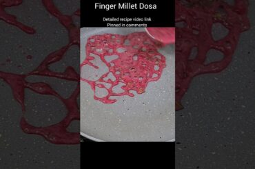 Finger Millet Dosa | Beetroot and Ragi dosa | Healthy breakfast recipe #shorts #ragirecipes