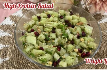 High Protein Cucumber Salad For Weight Loss -Veg Salad  Lunch & Dinner