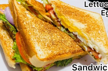 Lettuce Egg Cheese Sandwich Recipe |Healthy Breakfast in just 5 Minutes | Kids Tiffin box Recipe