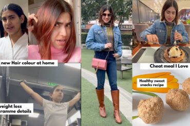 Healthy Snack Recipe, New Hair Colour at Home, My Weight Loss Diet Programme | Self Care Vlog 2024