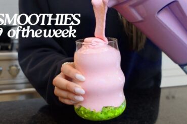 6 HEALTHY SMOOTHIE RECIPES for the WEEK!