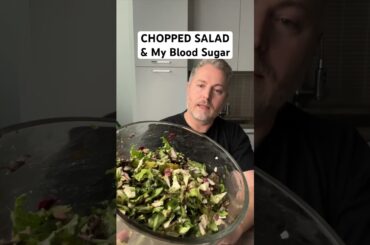 Chopped salad and my blood sugar.  #bloodsugar #glucoselevels #insulinresistant1 #choppedsalad