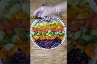 Rainbow Healthy salad Recipe #shorts